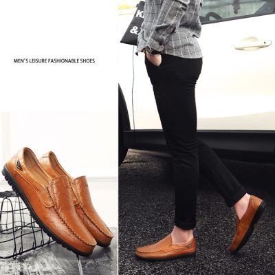 Giày lười nam size 45 GTD043 giày nhung đen