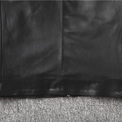 Áo da nam AKD003 da bò đen