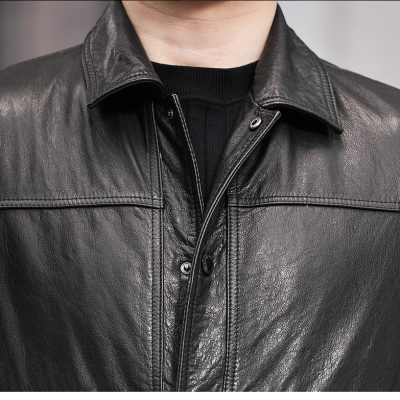 Áo khoác da nam AKD006 đen