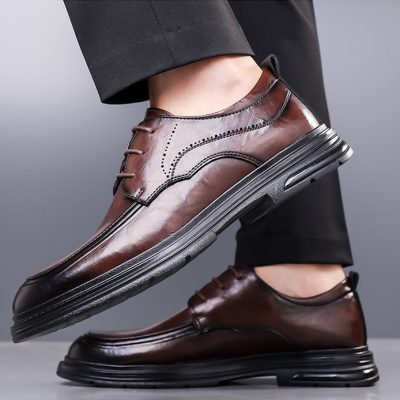 Giày da bò nam GTD036 nâu