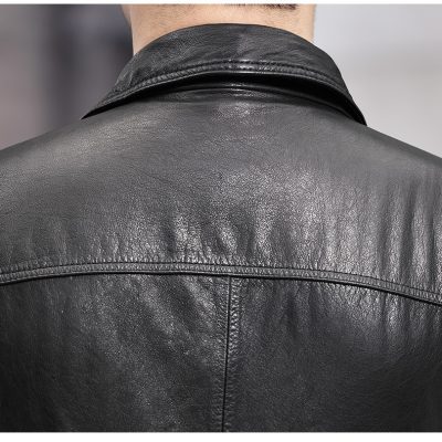 Áo khoác da nam AKD006 đen