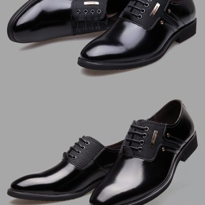 Giày Cưới Nam Tăng Chiều Cao GTD003Đen Cao