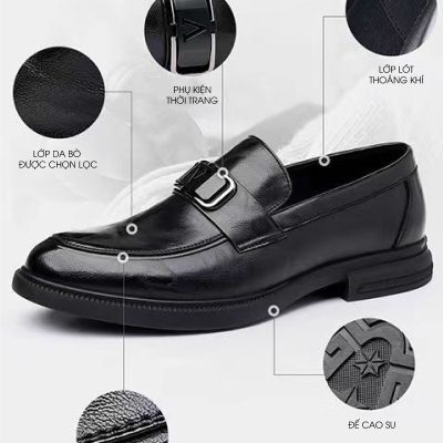 Giày lười nam GTD039 nâu