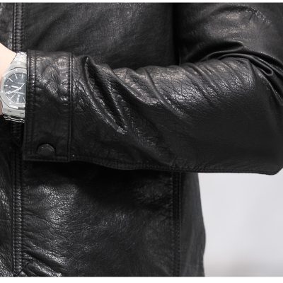 Áo khoác da nam AKD006 đen