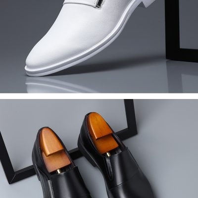 Giày nam da thật GTD034 trắng