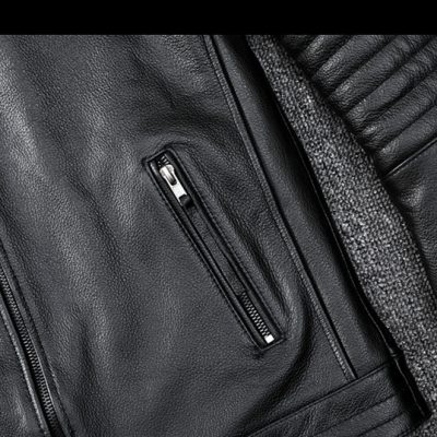 Áo khoác da bò AKD002 đen