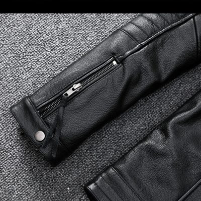 Áo khoác da bò AKD002 đen