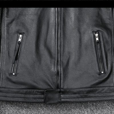 Áo khoác da bò AKD002 đen