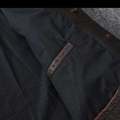 Áo da AKD001 nâu đỏ