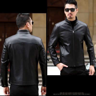 Áo da cừu thật AKD009 nâu sẫm dày