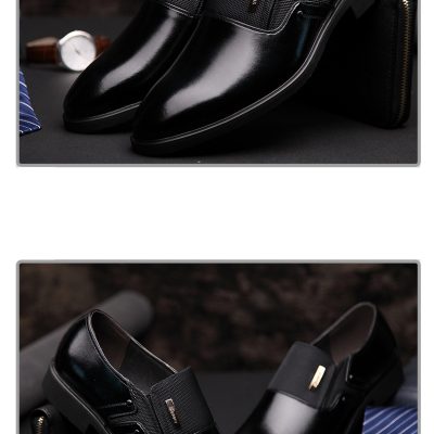 Giày Cưới Nam Tăng Chiều Cao GTD003Đen Cao