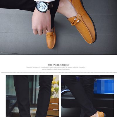 Giày lười nam big size GTD044 nâu đỏ