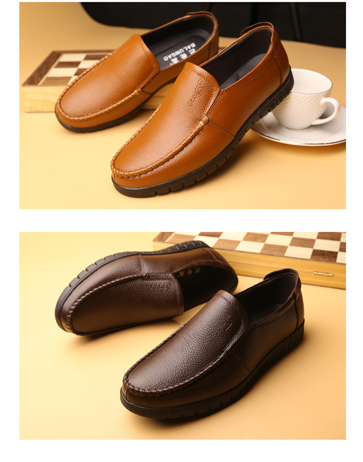 Giày lười da bò nam