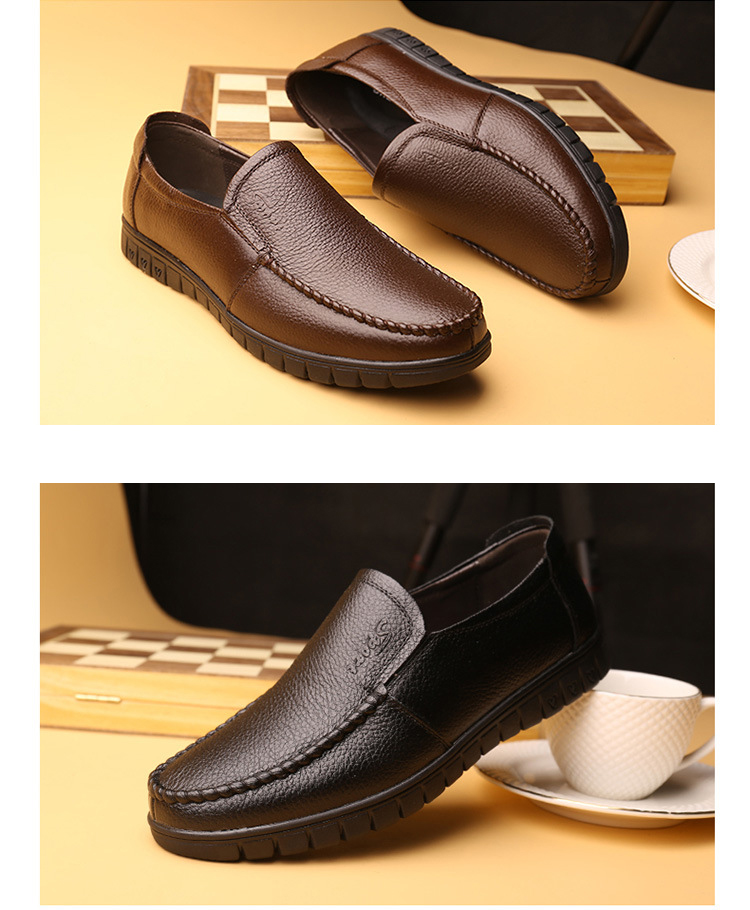 Giày lười da bò cỡ lớn