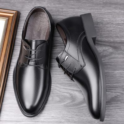 Giày tăng chiều cao nam GTD011 đen vuông