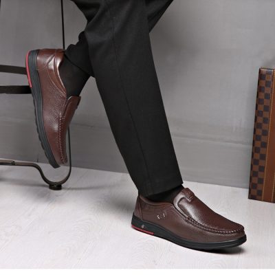 Giày da công sở, cao su gót cao 2-3cm GTD028 vàng