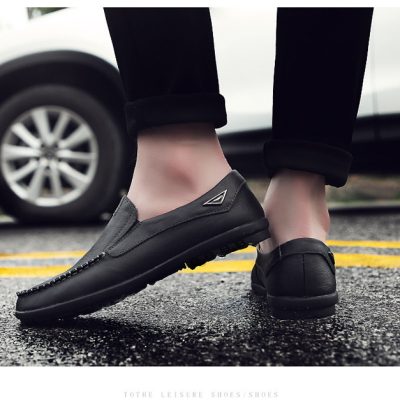 Giày lười nam size 45 GTD043 giày nhung đen