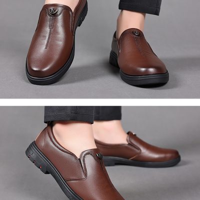 Giày Tây Size Lớn GTD012 Nâu Nhung