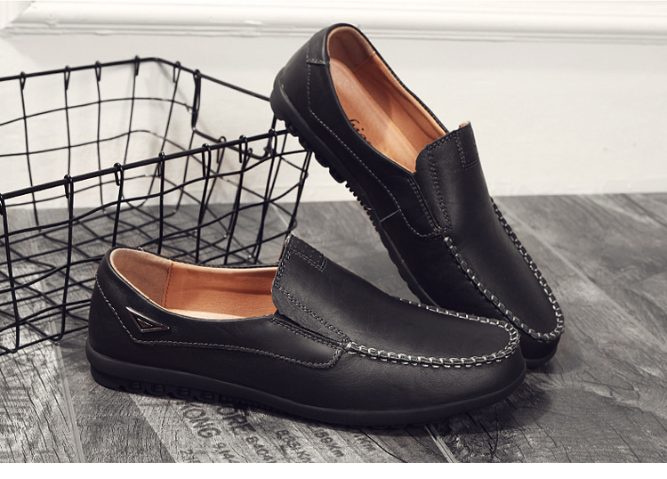 giày lười da bò nam