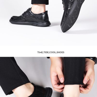 Giày Da Bò Thật Nam GTD005 Nâu