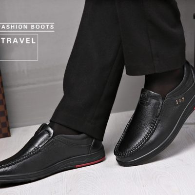 Giày da công sở, cao su gót cao 2-3cm GTD028 vàng