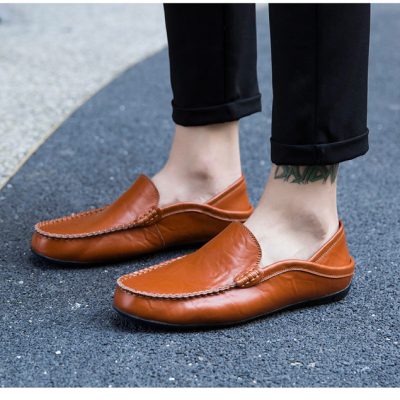 Giày lười big size nam GTD042 lười vàng