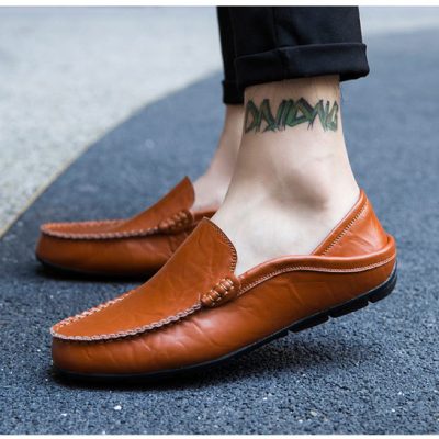 Giày lười big size nam GTD042 lười vàng