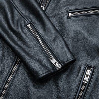 Áo bò thật nam AKD004 áo da đen