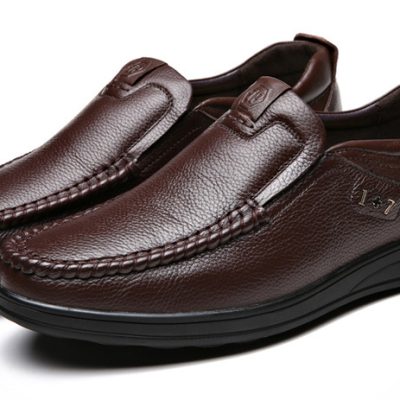 Giày da công sở, cao su gót cao 2-3cm GTD028 vàng