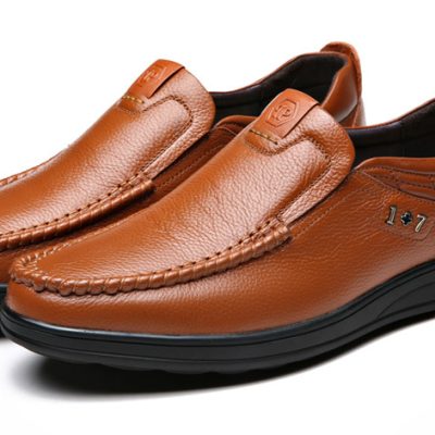 Giày da công sở, cao su gót cao 2-3cm GTD028 vàng