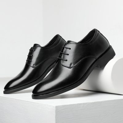 Giày Nam Da Bò Thật GTD014 Đen