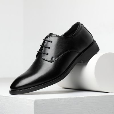 Giày Nam Da Bò Thật GTD014 Đen