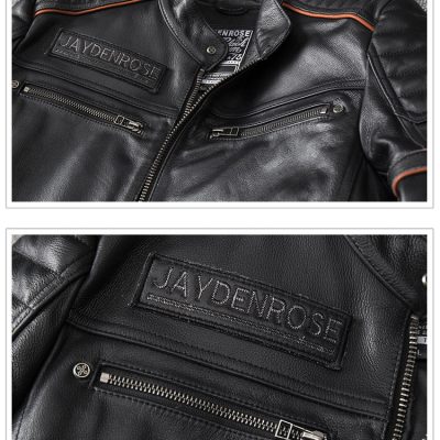 Áo da bò AKD010 đen