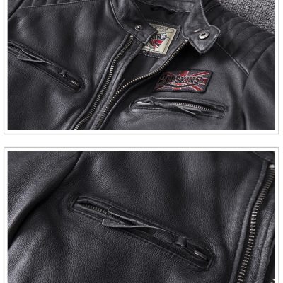 Áo khoác da bò AKD011 đen
