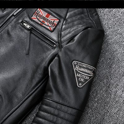 Áo khoác da bò AKD002 đen