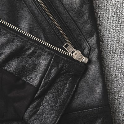 Áo da nam AKD003 da bò đen