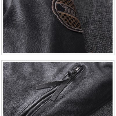 Áo khoác da bò AKD011 đen