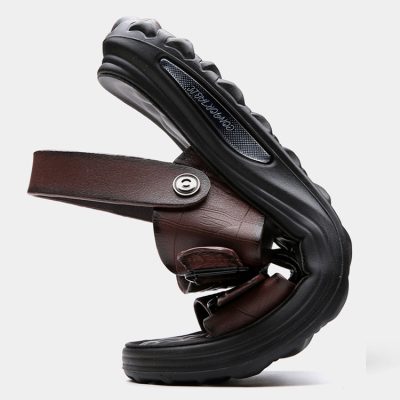 Dép da nam GTD041 nâu