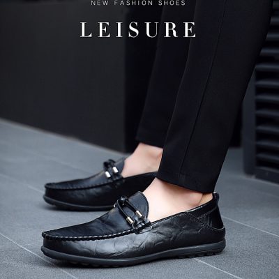 Giày lười nam big size GTD044 nâu đỏ