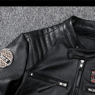 Áo khoác da bò AKD002 đen