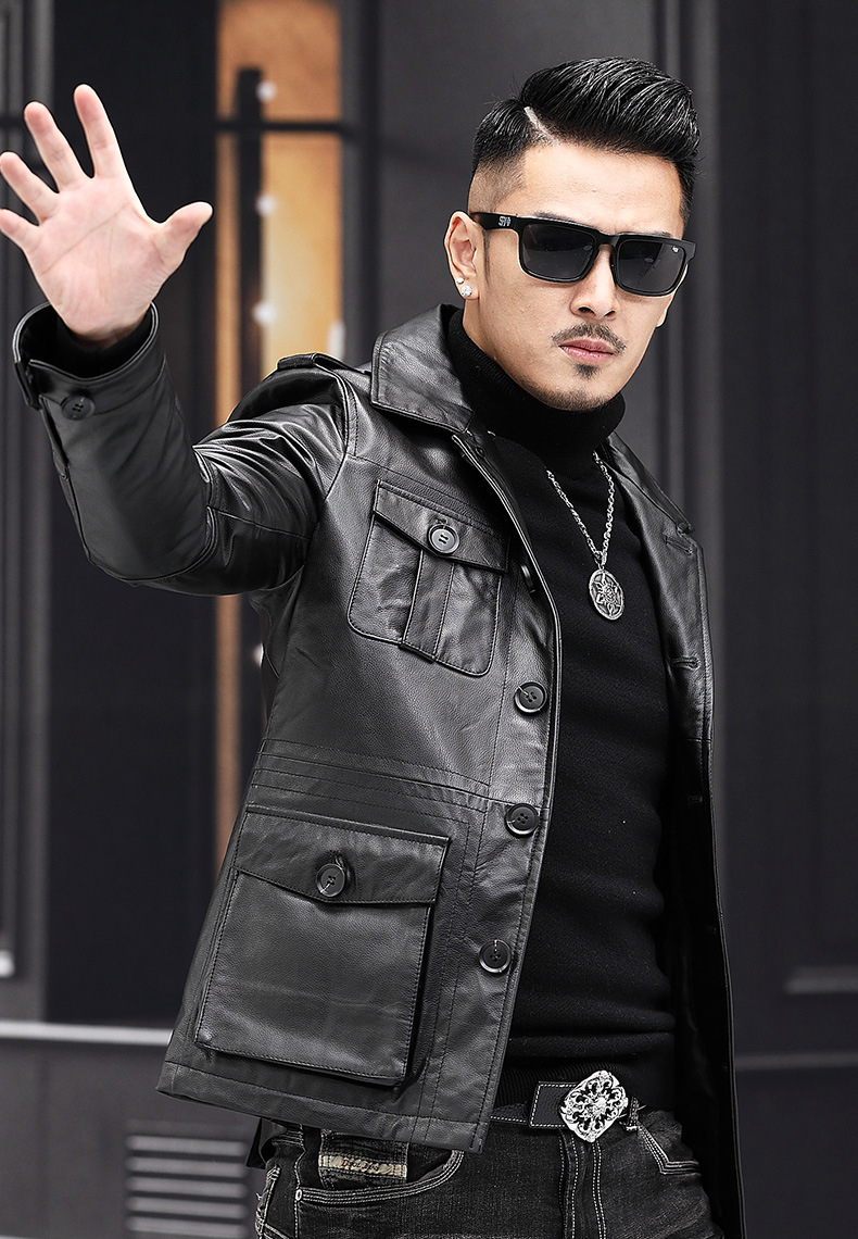 áo da nam thời trang