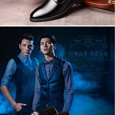 Giày Nam Da Bò Thật GTD014 Đen