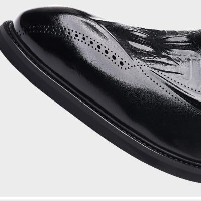 Giày Da Bò Nam GTD017 Đen