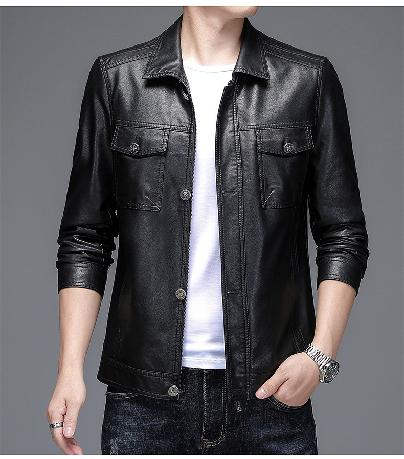 Áo khoác da nam trẻ trung