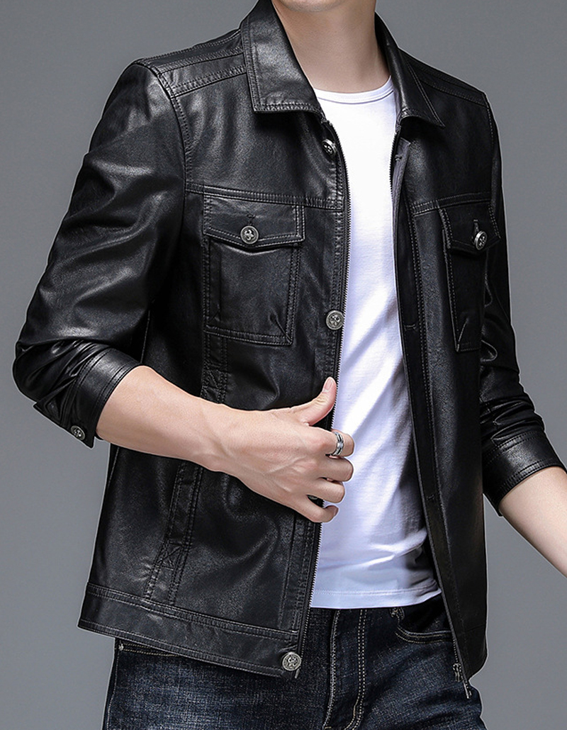 Áo khoác da dáng ôm