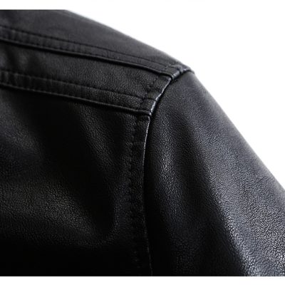 Áo khoác da cừu thật AKD054 đen