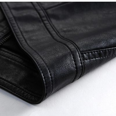 Áo khoác da cừu thật AKD054 đen