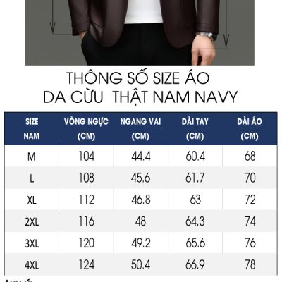 Áo vest nam da cừu AKD042 màu nâu