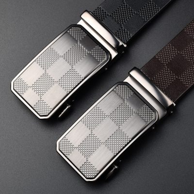 Dây Nịt Nam Da Thật Khóa Tự Động, Đầu Khóa Hợp Kim DND006 Nâu Sẫm