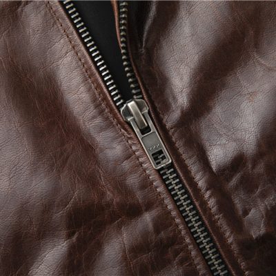 Áo khoác da dê thật AKD037 nâu vàng